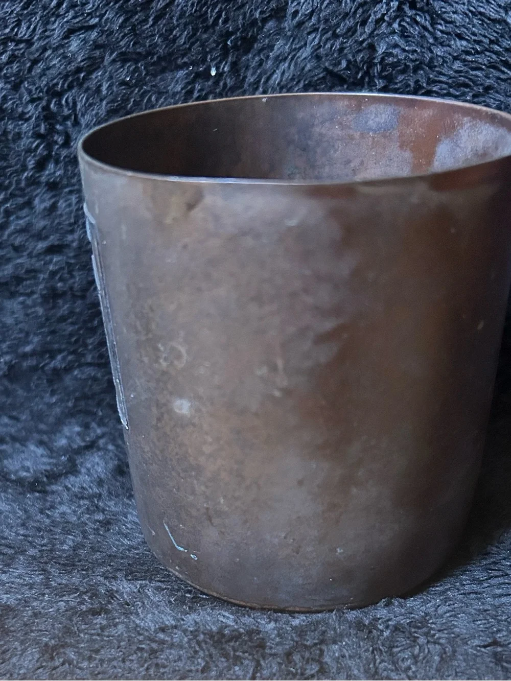 Antique Heintz Art Metal Shop Sterling on Bronze Desk Cup Vase